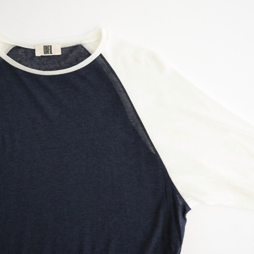 cashmere & supima cotton gauze jersey baseball Tee #navy [WXFL-UW105]