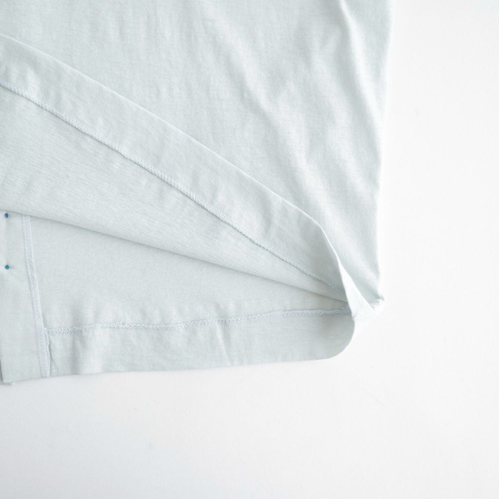 DROP CANDY BUTTON LONG SLEEVE T #Light Blue [no.8193]