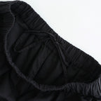 40s POPLIN PLAIN HEM PLEATS EASY PANTS #9900 BLACK [NSL25546]