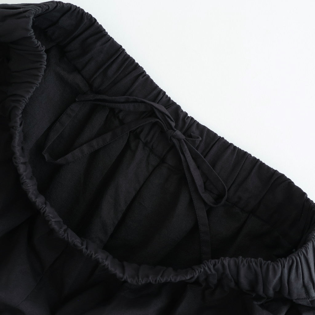 40s POPLIN PLAIN HEM PLEATS EASY PANTS #9900 BLACK [NSL25546]