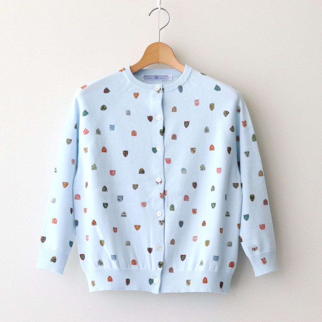 COAT OF ARMS CARDIGAN #Sax [no.7388]