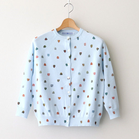 COAT OF ARMS CARDIGAN #Sax [no.7388]