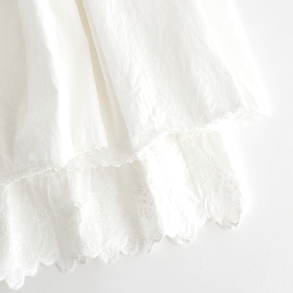 波紋の仕事：Gathered lace skirt #off white [11261-04512]