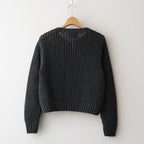 ネパール手編みKNIT クルーネックカーディガン #007 チャコール [PA260KN024]