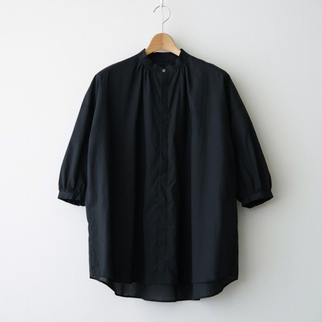 沈黙の音色 Flared blouse #Black [26F-SH001-CL]