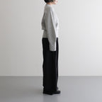 fine lambs wool crew-neck P/O #light gray [WVFL-UW117]