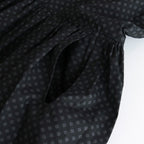 明滅する風景 Stand collar shirt dress #black/grey [TLF-125-op007-gp]