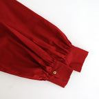 静寂の欠片 Back open garher dress #Agate red [TLF-126-op001-la]