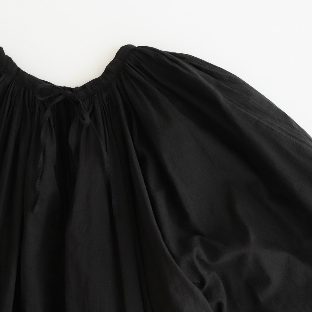 GARMENT DYE LAWN GATHER SMOCK #Black [no.7520]