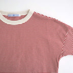 BORDER DROP SHOULDER SHIRT #Red × Off White [no.8362]