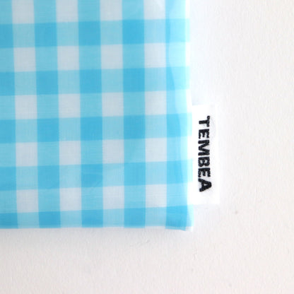 FLAT POUCH SMALL #GINGHAM SAX [TMB-2310N]