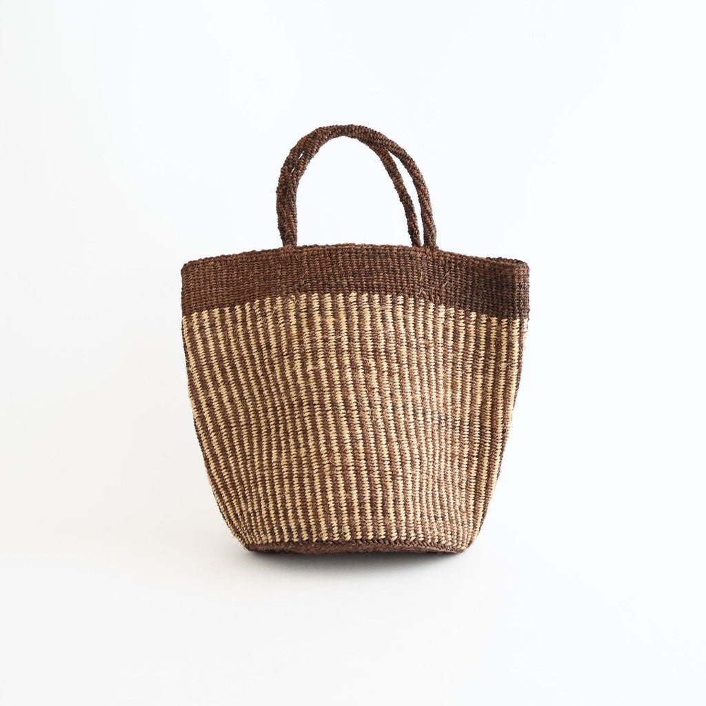 STRIPE SISAL BAG #8981 BROWN/NATURAL [ANSL2501]