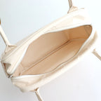 HIGH COUNT COTTON BOSTON BAG #Natural [no.7401]