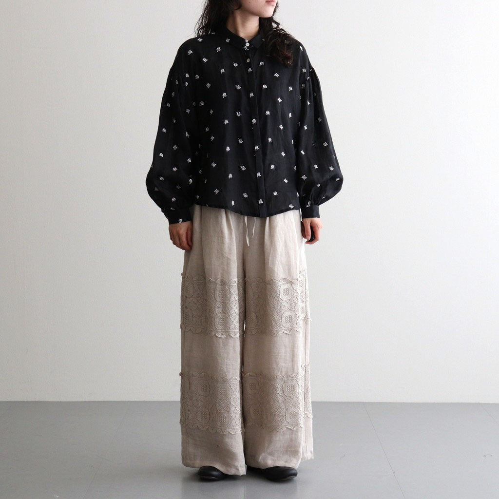 shirt blouse #ototsubu BK [KJ507SS46]