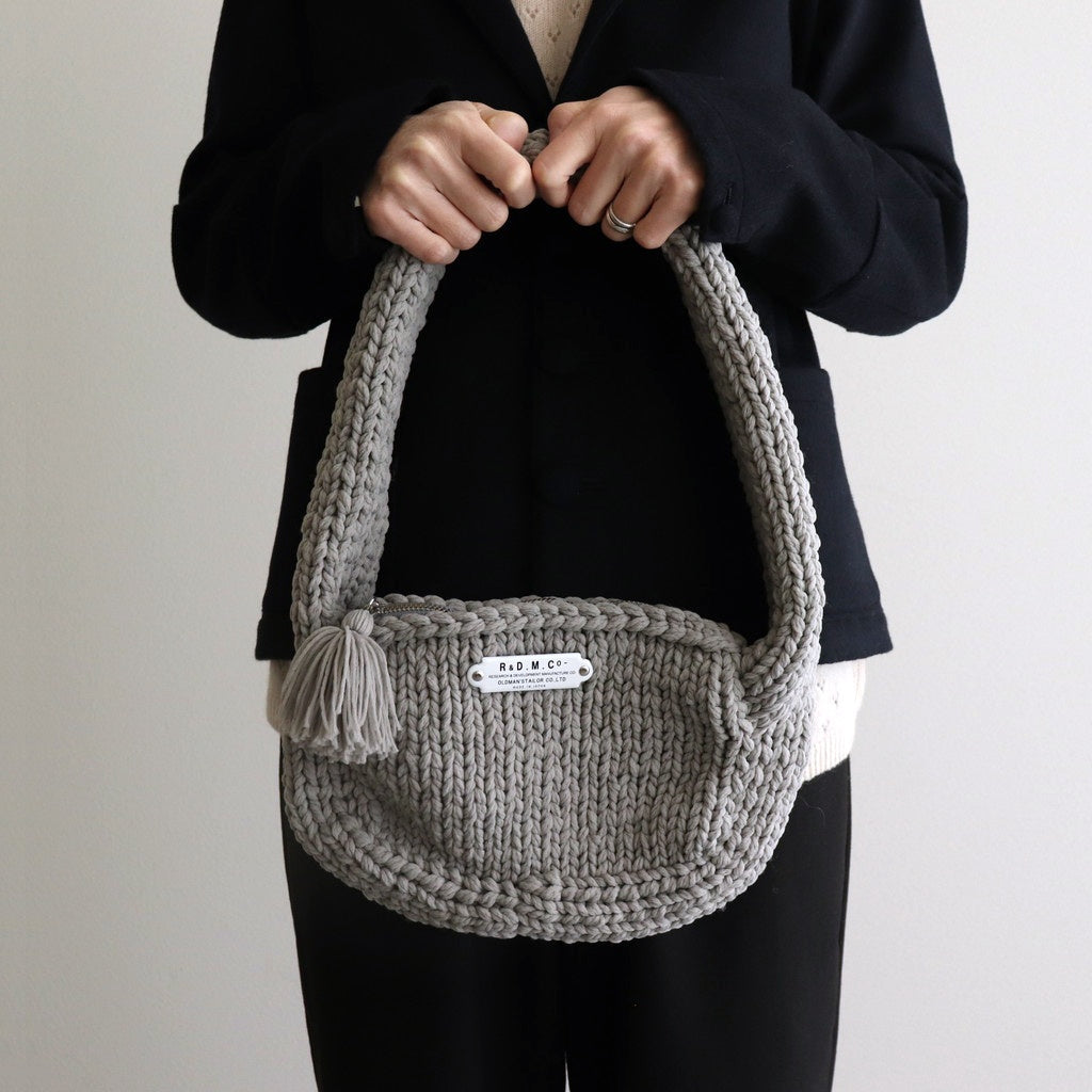 LILLIAN YARN HAND KNIT BODY BAG #gray [no.6988]