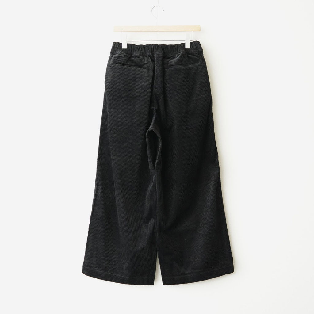 8WALE CORDUROY EASY WIDE PANTS #9900 BLACK [GNMDS2052CR]