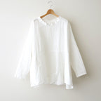 乾いた庭：ヘムレースオーバーシャツ #white [13261-05207]