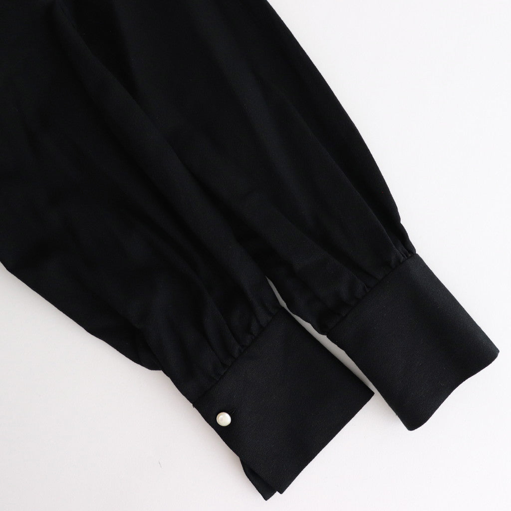 私の夜 Funnel neck blouse #black [TLF-125-sh007-cla]