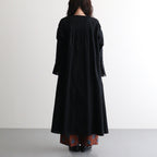 沈黙の音色 Yoke dress #Black [26F-OP001-CL]
