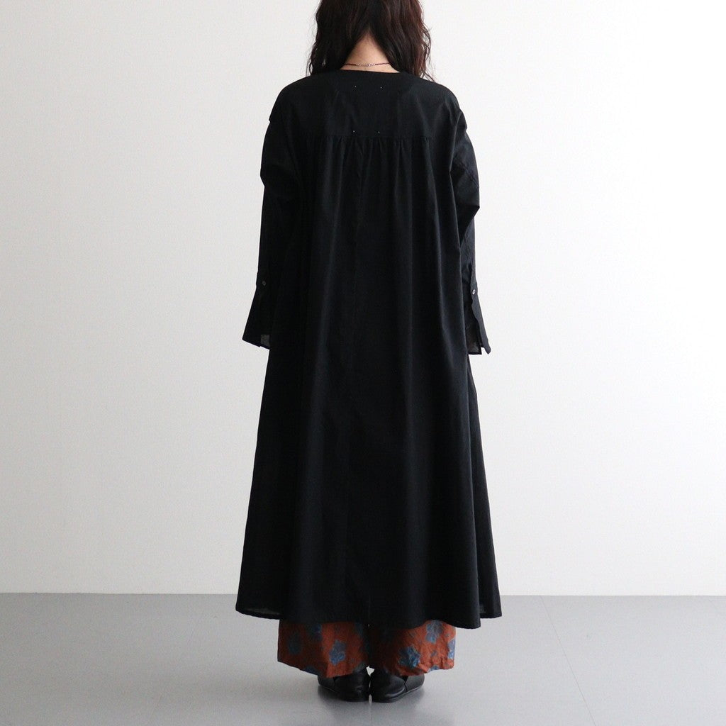 沈黙の音色 Yoke dress #Black [26F-OP001-CL]