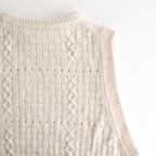 Recycled-Cotton Vest #Ecru [oni059]