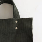 PAPER TOTE SMALL CORDUROY #OLIVE [TMB-2286H]