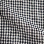 BOILE WOOL SMALL GINGHAM CHECK BOILED WOOL SMALL GINGHAM CHECK STOLE #9981 BLK (BLACK/ECRU SAND CHECK) [NMDS26586]