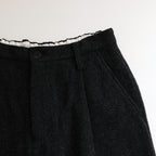 Bishu original wool herringbone tuck pants #black herringbone [TS243PT099]