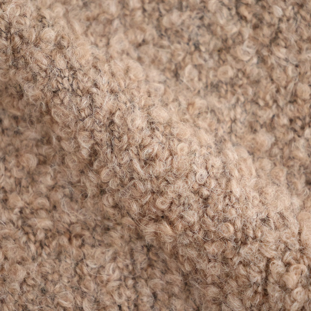 3GG BOUCLE CREW NECK PULLOVER WITH POCKET #8380 BEIGE [CNMDS2562A]
