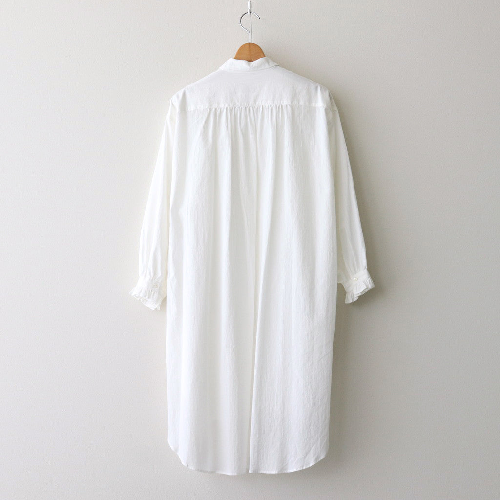 指間の光 Bosom shirt dress #ecru [TLF-125-sh004-vcg]