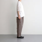 VOILE TULLE LACE S/SL SMOCK WITH COTTON VOILE #9000 OFF WHITE [NSL25051]