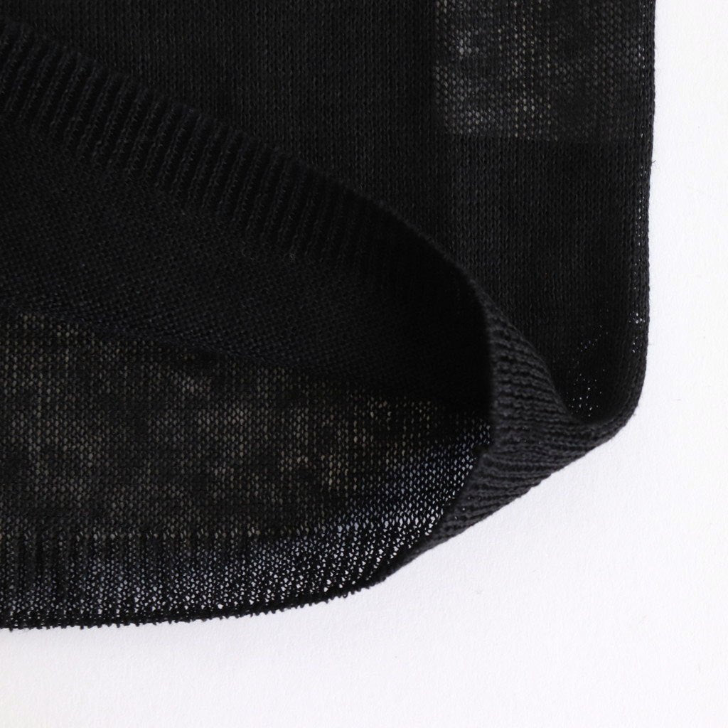 Fesca Linen Knit No Collared #Black [A232251TK766]