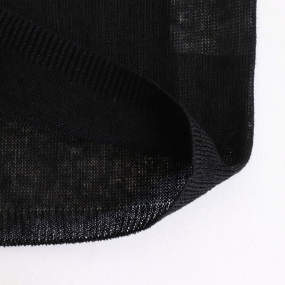 Fesca Linen Knit No Collared #Black [A232251TK766]