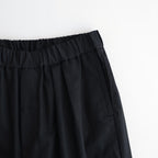 COTTON/LINEN DYED WEATHER 2TUCK TAPERED EASY PANTS #9900 BLACK [GNMDS2501CLW]