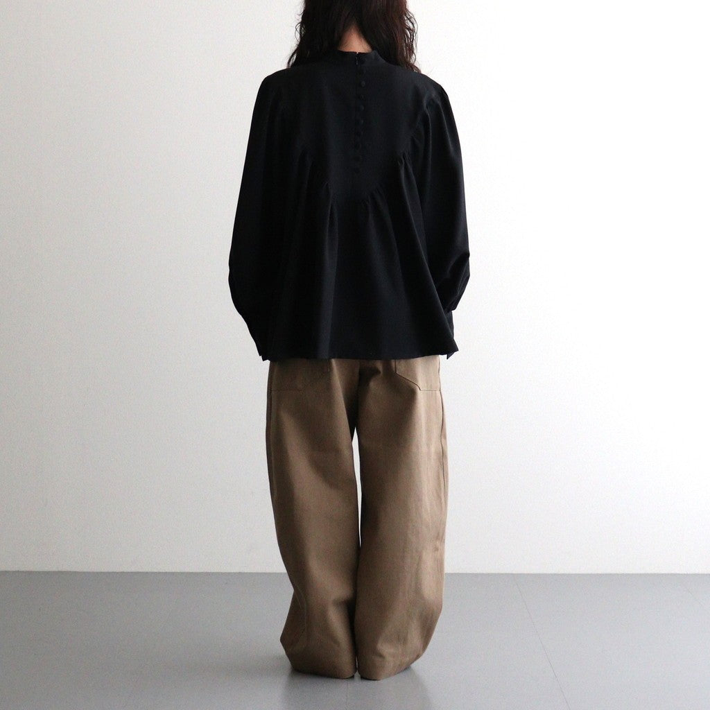 記憶の庭 Stand collar blouse #Black [26F-SH046-RP]