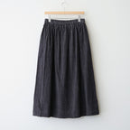 MINI CORDUROY CROSSHATCH PRINT GATHERED SKIRT #3991 NVY (NAVY/IVORY) [NSL26585]