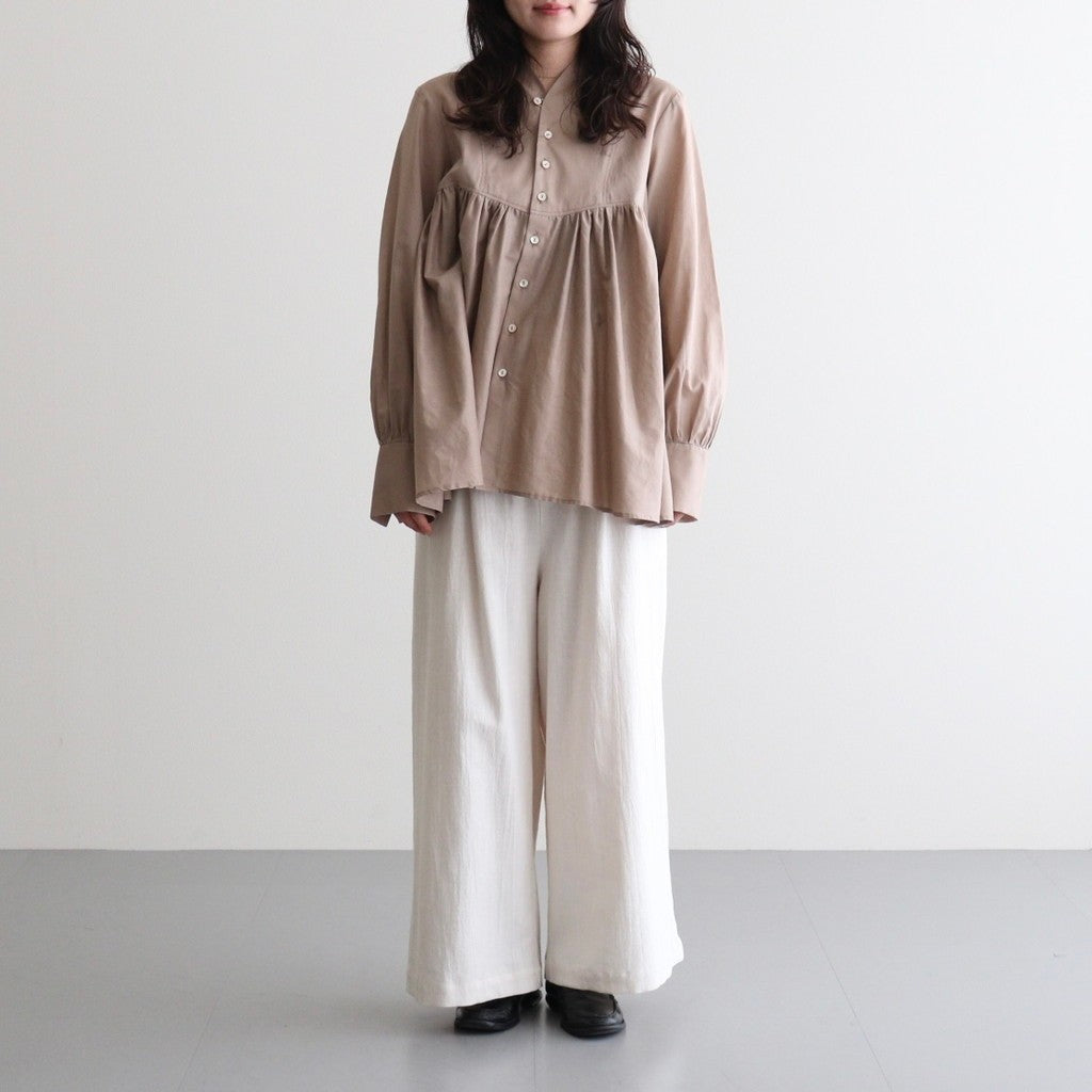 静寂の欠片 Funnel neck shirt #beige [TLF-126-sh003-la]