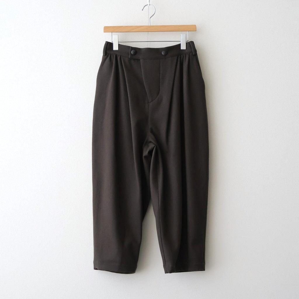 夜色：Tucked pants #A olive brown [13251-18113]