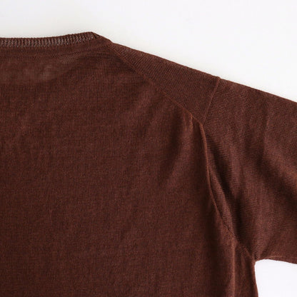 Jenner Linen Knit Crew #D.brown [A232251TK765]