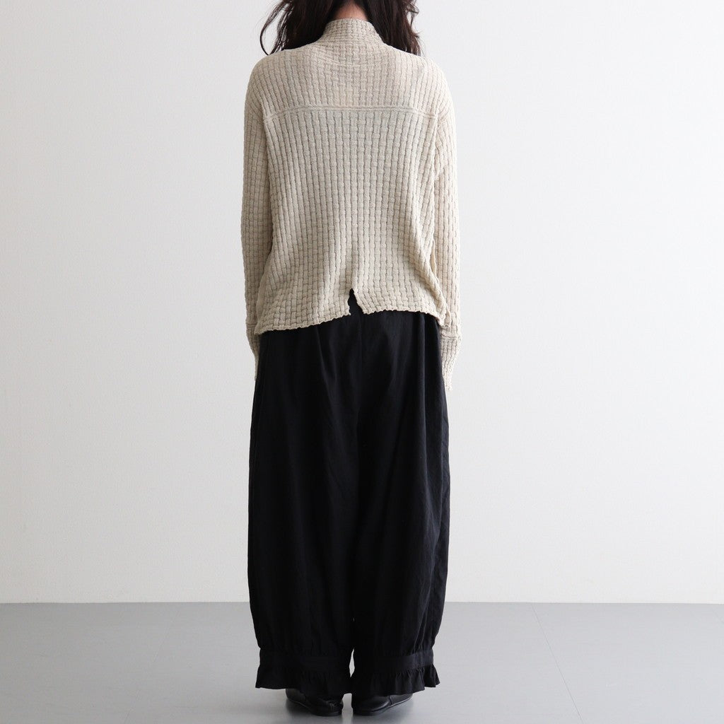 Cotton-boucle Basket Top #L.Beige [oni050]