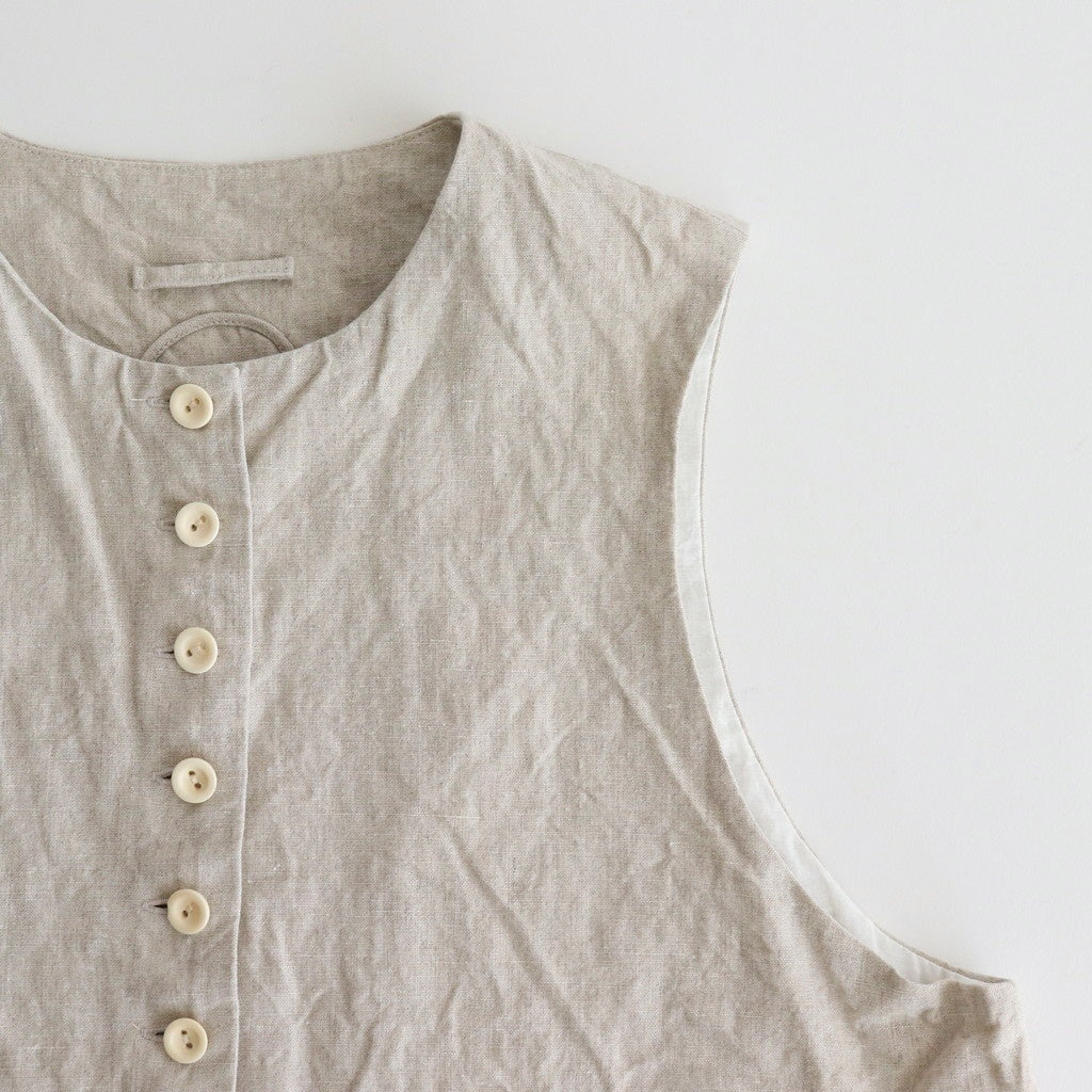 Binet Linen Vest #Oatmeal [A232251TJ728]