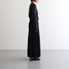ex.superfine lambs wool & rayon mole skirt #navy [WVFL-UW110]