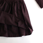 静寂の欠片 Gathered peplum blouse #burgundy [TLF-125-sh001-la]