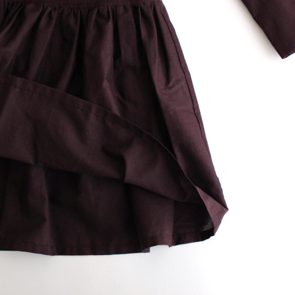 静寂の欠片 Gathered peplum blouse #burgundy [TLF-125-sh001-la]