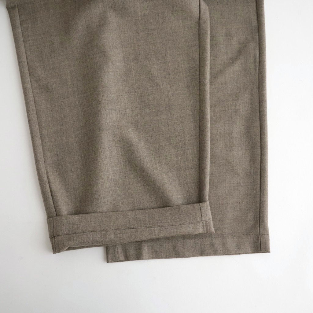 WOOL SERGE 2TUCK WIDE EASY PANTS #8300 BEIGE [GNMDS2502WS]
