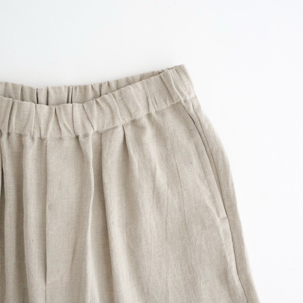 40s FRENCH LINEN DYED CANVAS 2TUCK TAPERED EASY PANTS #8200 LINEN [GNMDS2501FL]