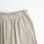 40s FRENCH LINEN DYED CANVAS 2TUCK TAPERED EASY PANTS #8200 LINEN [GNMDS2501FL]