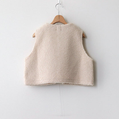 Boa compact vest #Ivory [US234CT015]