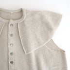静寂：Knit cape vest #greige [13253-14106]