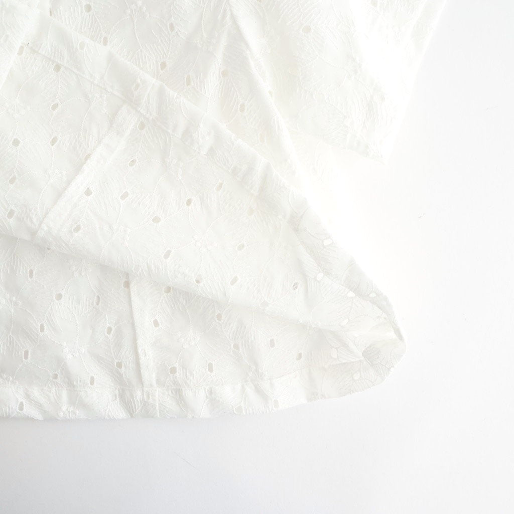 ⼼の花苑 Open-collar cropped overshirt #white [TLF-226-SH007-ec]